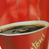 Tim Hortons storefront and interior at Union Station Food Court, Toronto, ON