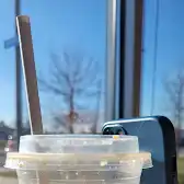 Tim Hortons storefront and interior at 2825 Markham Rd &amp; Mcnicoll Ave, Toronto, ON