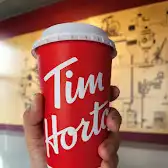 Tim Hortons storefront and interior at 1600 Steeles Ave W, Vaughan, ON