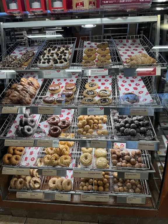 Tim Hortons storefront and interior at 10 Mcnab St, Walkerton, ON