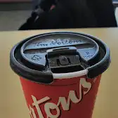 Tim Hortons storefront and interior at 565 King Street North, Waterloo, ON