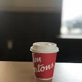 Tim Hortons storefront and interior at 601 Victoria St West, Whitby, ON