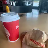 Tim Hortons storefront and interior at 1208 Dundas St E, Whitby, ON