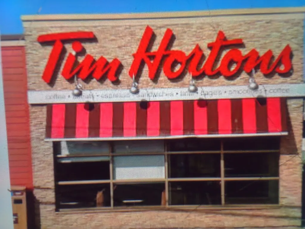 Tim Hortons storefront and interior at 2140 County Rd 31, Winchester, ON
