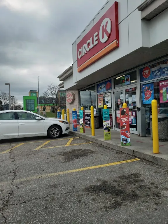 Tim Hortons storefront and interior at 4515 Hwy 7, Woodbridge, ON