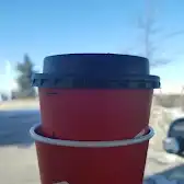 Tim Hortons storefront and interior at 6161 Highway #7, Woodbridge, ON