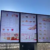 Tim Hortons storefront and interior at 7501 Weston Rd, Woodbridge, ON
