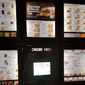 Tim Hortons storefront and interior at 9600 Islington Avenue, Woodbridge, ON