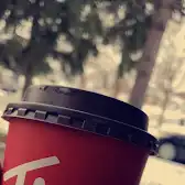 Tim Hortons storefront and interior at 805 Vansittart Ave, Woodstock, ON