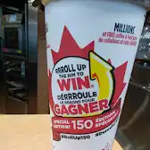 Tim Hortons storefront and interior at 942 Dundas St, Woodstock, ON