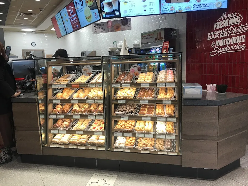 Tim Hortons storefront and interior at 1931 Weston Rd, York, ON