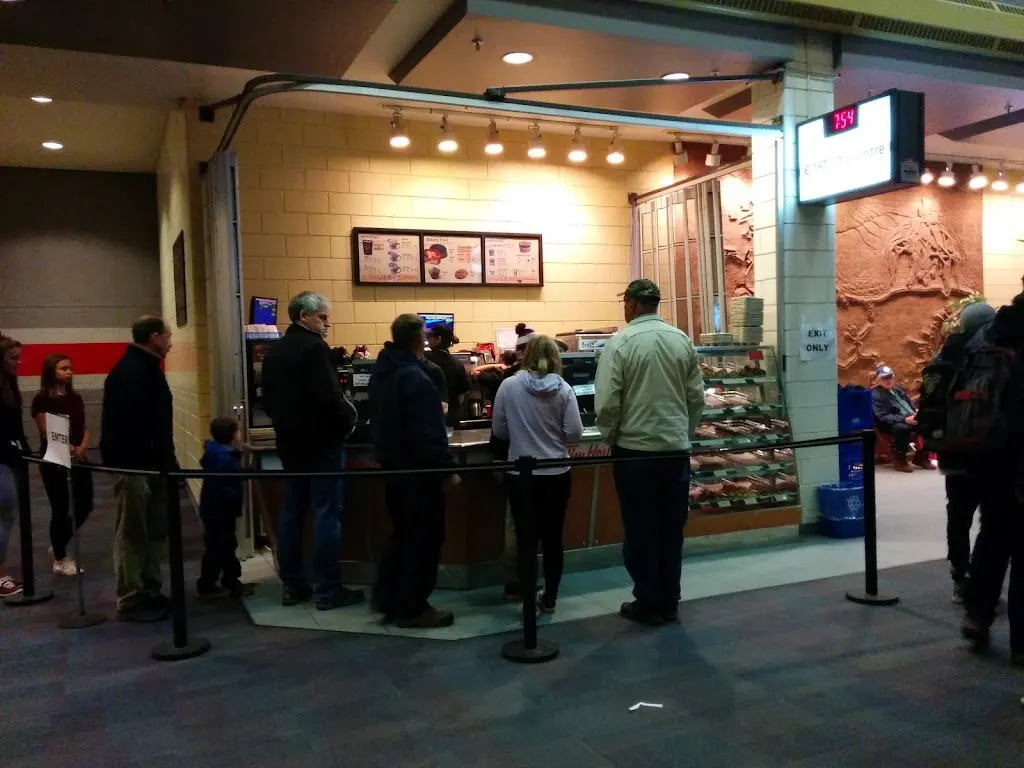 Tim Hortons storefront and interior at 46 Kensington Rd, Charlottetown, PE