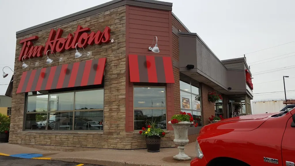 Tim Hortons storefront and interior at 385 Grafton St., Charlottetown, PE