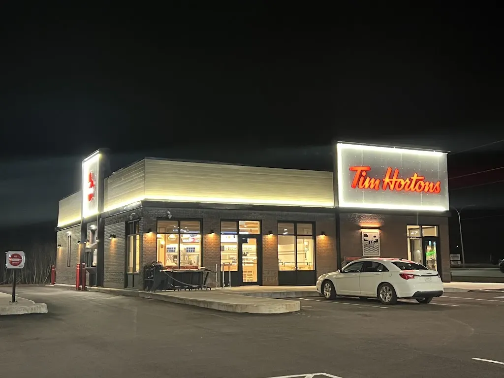 Tim Hortons storefront and interior at 2 Jubilee Road, Strattford, PE