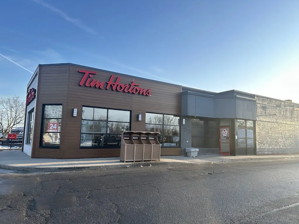 Tim Hortons storefront and interior at 262 Boul St Jean-baptiste, Chateauguay, QC