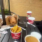 Tim Hortons storefront and interior at 4950 Rue Des Patriotes, Contrecoeur, QC