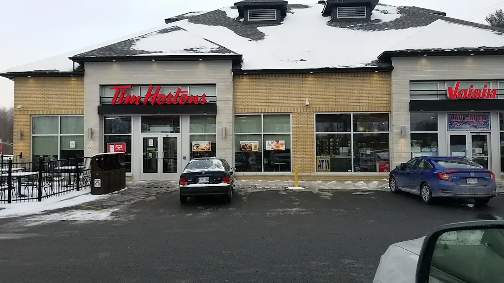Tim Hortons storefront and interior at 761, Boul. J. Andre Deragon, Cowansville, QC
