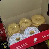 Tim Hortons storefront and interior at 212 Route 138, Donnacona, QC