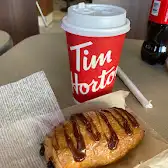 Tim Hortons storefront and interior at 300 Boul St Joseph, Drummondville, QC