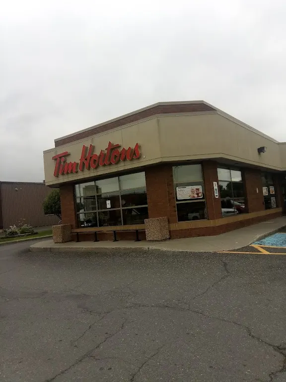 Tim Hortons storefront and interior at 1190 Boul Lemire, Drummondville, QC
