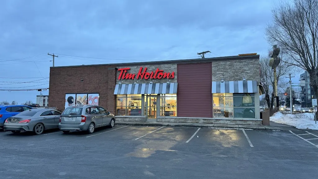 Tim Hortons storefront and interior at General Delivery, Kuujjurapik, QC