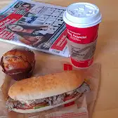 Tim Hortons storefront and interior at 1000 Rue Bagot, La Baie, QC