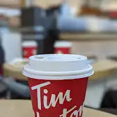 Tim Hortons storefront and interior at 7077, Boul. Newman, Lasalle, QC