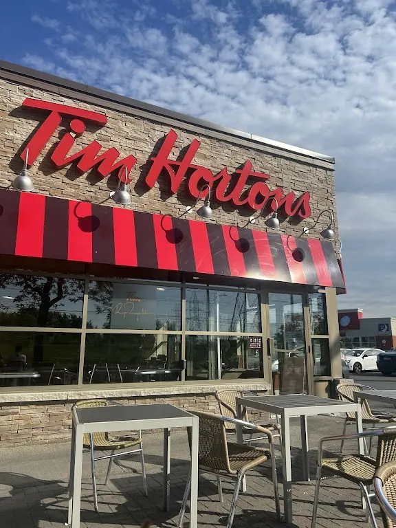 Tim Hortons storefront and interior at 8080 Boul Champlain, Lasalle, QC