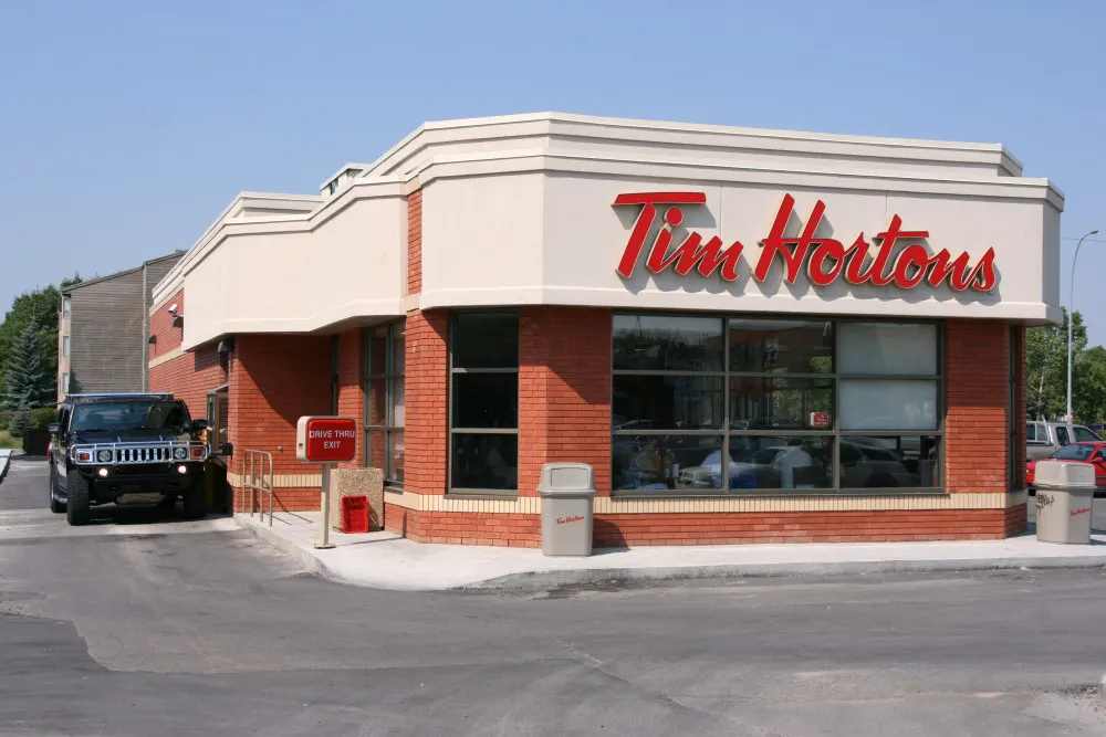 Tim Hortons storefront and interior at 576 Boul Albiny-paquette, Mont-laurier, QC