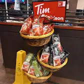 Tim Hortons storefront and interior at 2597, Ch. De La Lievre Nord, Mont-laurier, QC