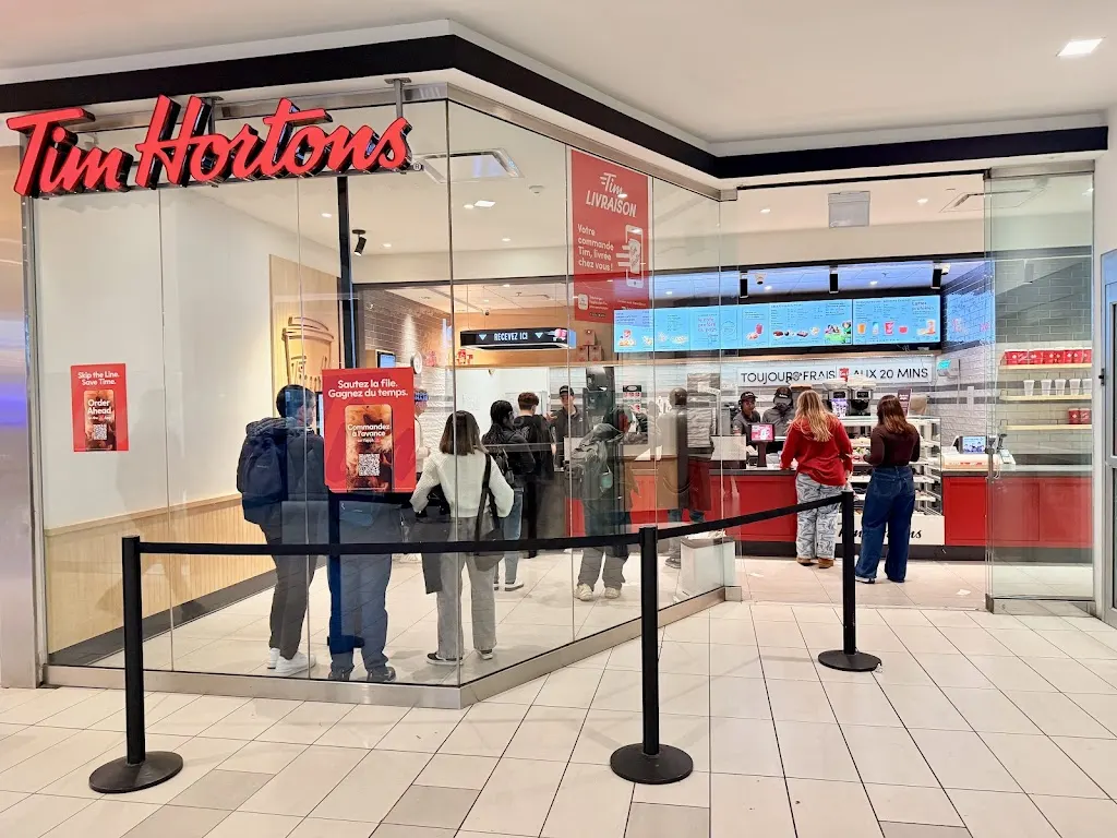 Tim Hortons storefront and interior at 1500 - Avenue Atwater, Montreal, QC