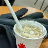 Tim Hortons storefront and interior at 5985, Ch De La Cote-des-neiges, Montreal, QC