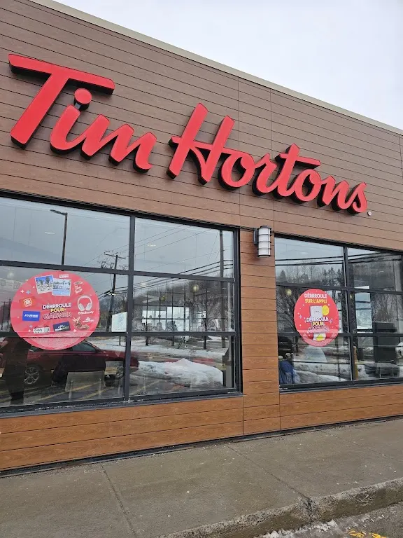 Tim Hortons storefront and interior at 1420 Rue Cyrille-duquet, Quebec, QC