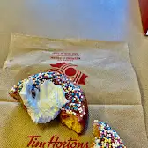 Tim Hortons storefront and interior at 3235 Ch Des Quatre-bourgeois, Quebec, QC