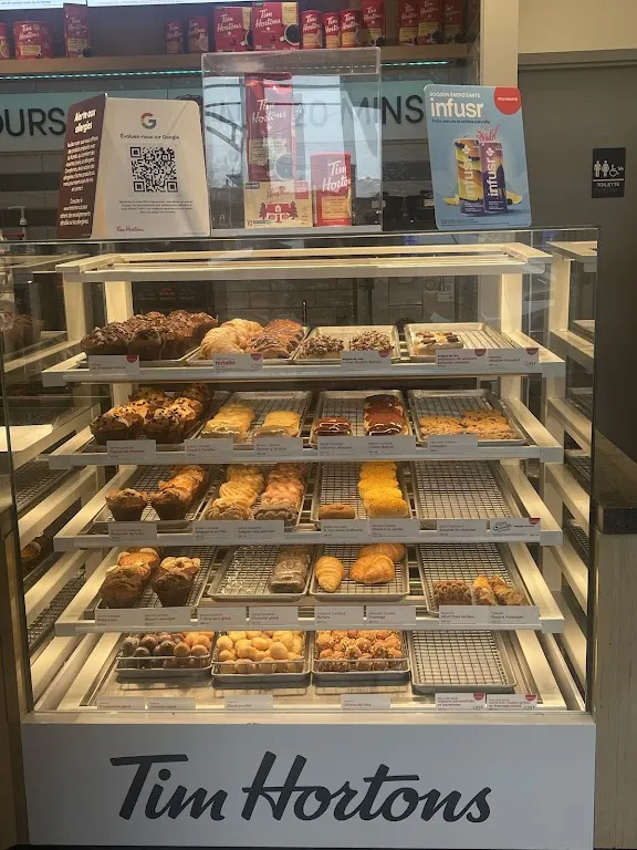 Tim Hortons storefront and interior at 457 Boul Lacombe, Repentigny, QC