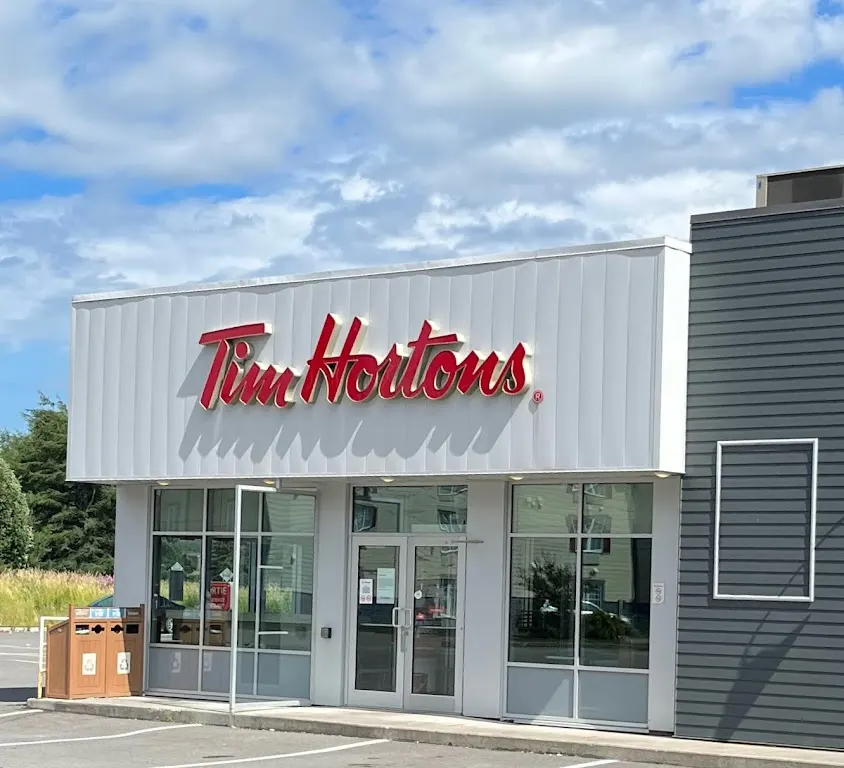 Tim Hortons storefront and interior at 67 Blvd Cartier, Riviere-du-loup, QC