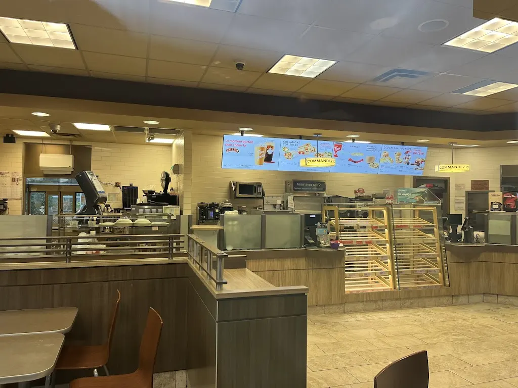 Tim Hortons storefront and interior at 195 Boul Sir-wilfrid-laurier, Saint-basile-le-grand, QC