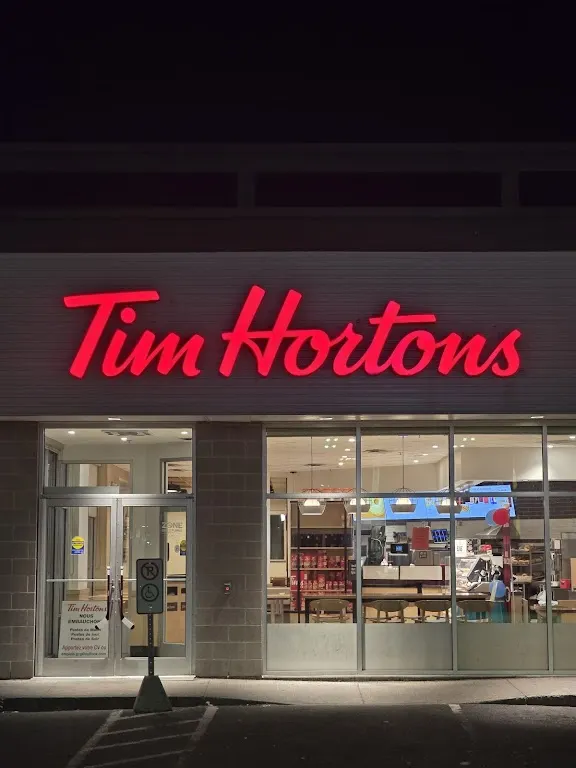 Tim Hortons storefront and interior at 550 Arthur Sauve Blvd, Saint-eustache, QC