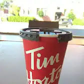 Tim Hortons storefront and interior at 1191, Boul. Decarie, Saint-laurent, QC