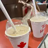 Tim Hortons storefront and interior at 2323 Boul Marcel-laurin, Saint-laurent, QC