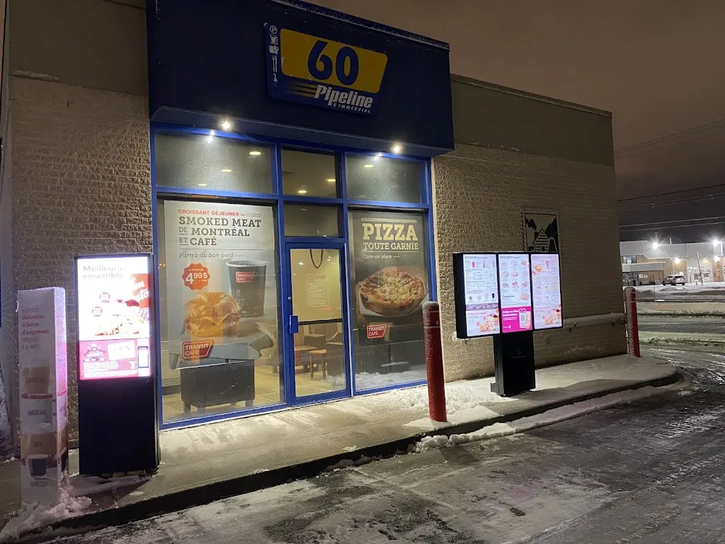 Tim Hortons storefront and interior at 8300 Trans-canada Hwy, Saint-Laurent, QC