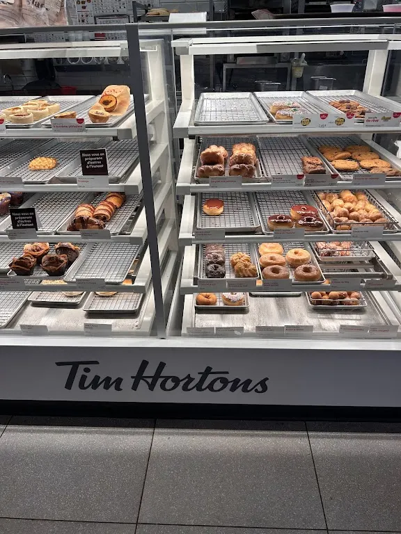 Tim Hortons storefront and interior at 723-a Rue Notre-dame, Saint-sulpice, QC