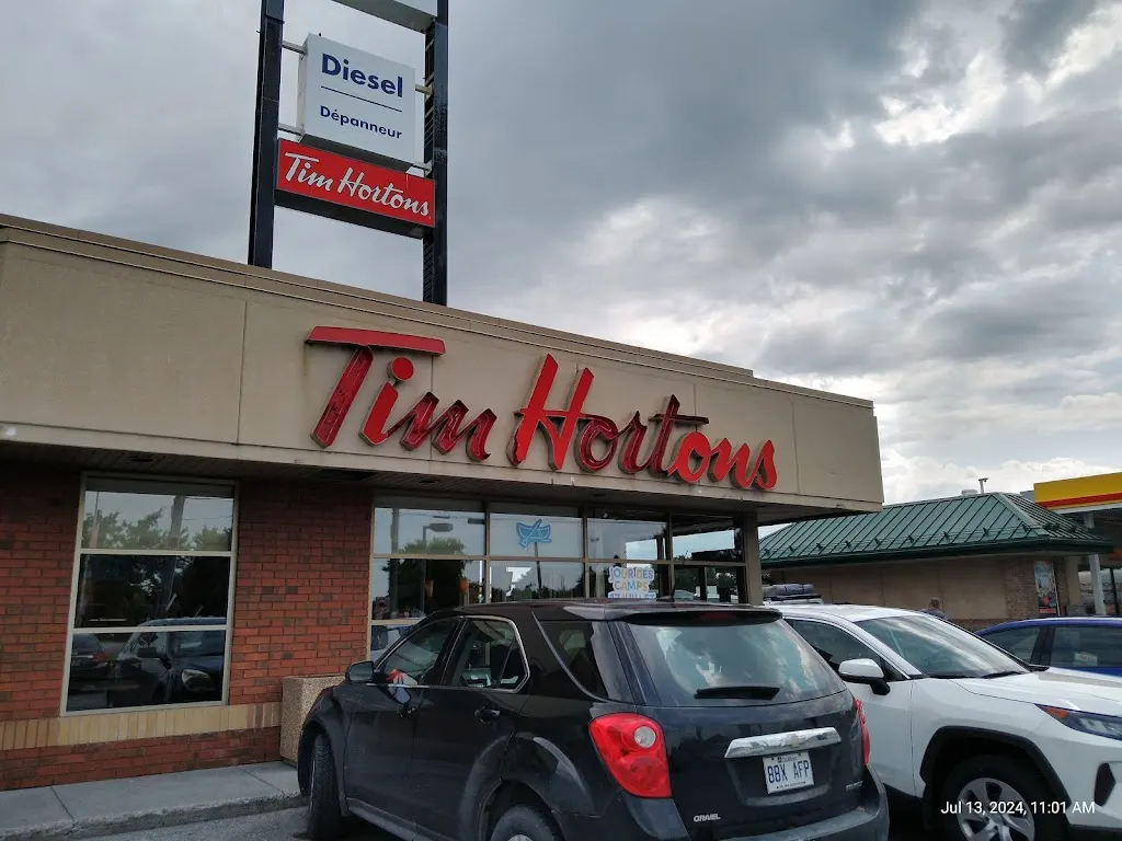 Tim Hortons storefront and interior at 561 Rue Principale, Sainte-helene-de-bagot, QC