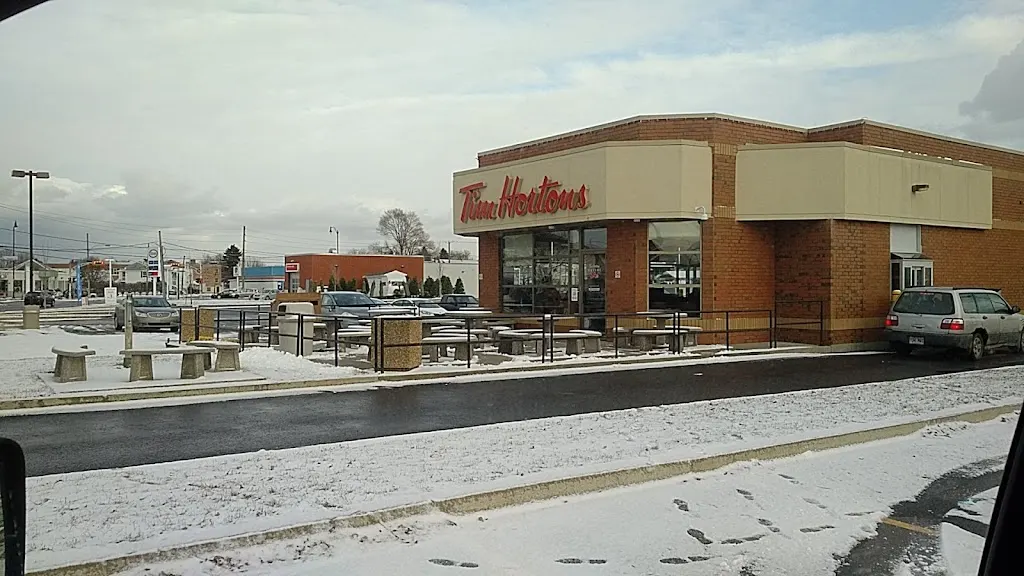 Tim Hortons storefront and interior at 240 Rue Victoria, Sorel-tracy, QC
