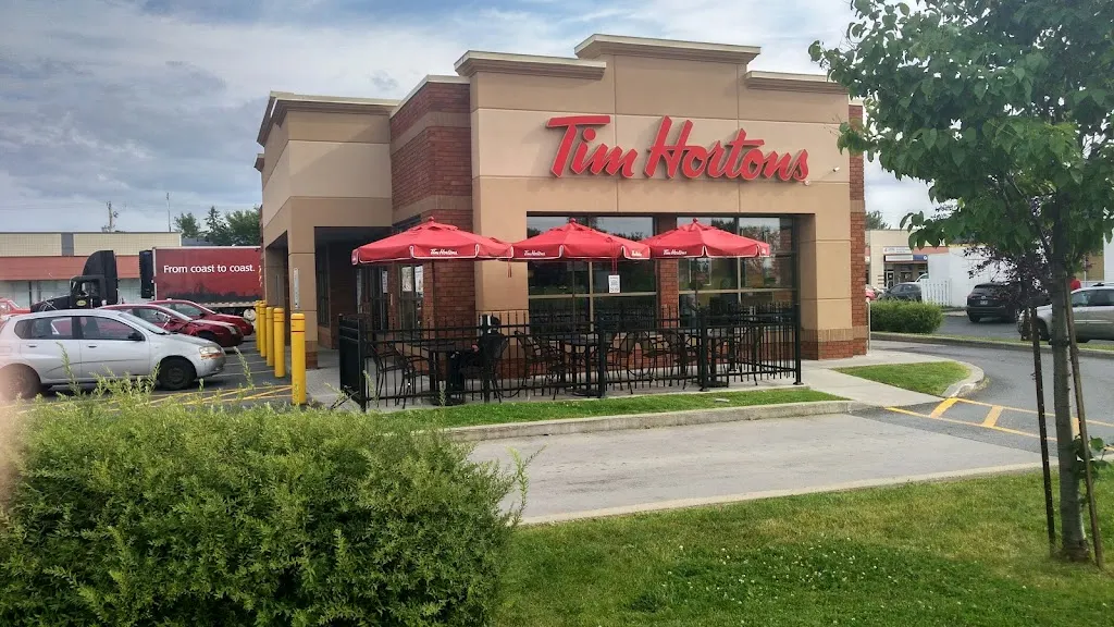 Tim Hortons storefront and interior at 1350 Boul Edouard, St-hubert, QC