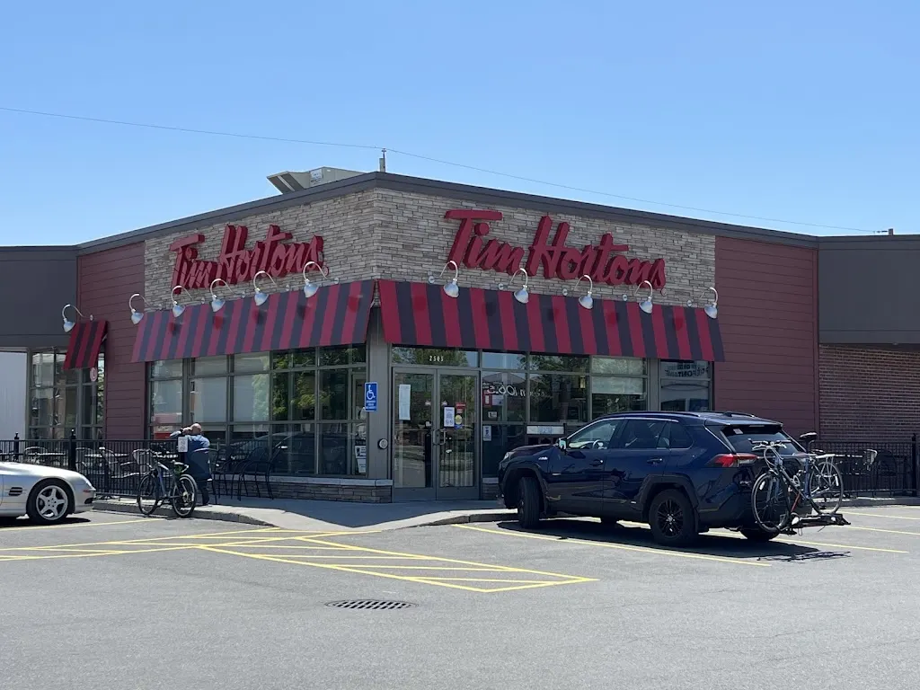 Tim Hortons storefront and interior at 2505 Boul Casavant Ouest, St-hyacinthe, QC