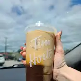 Tim Hortons storefront and interior at 202 Av De La Gare, St-sauveur, QC