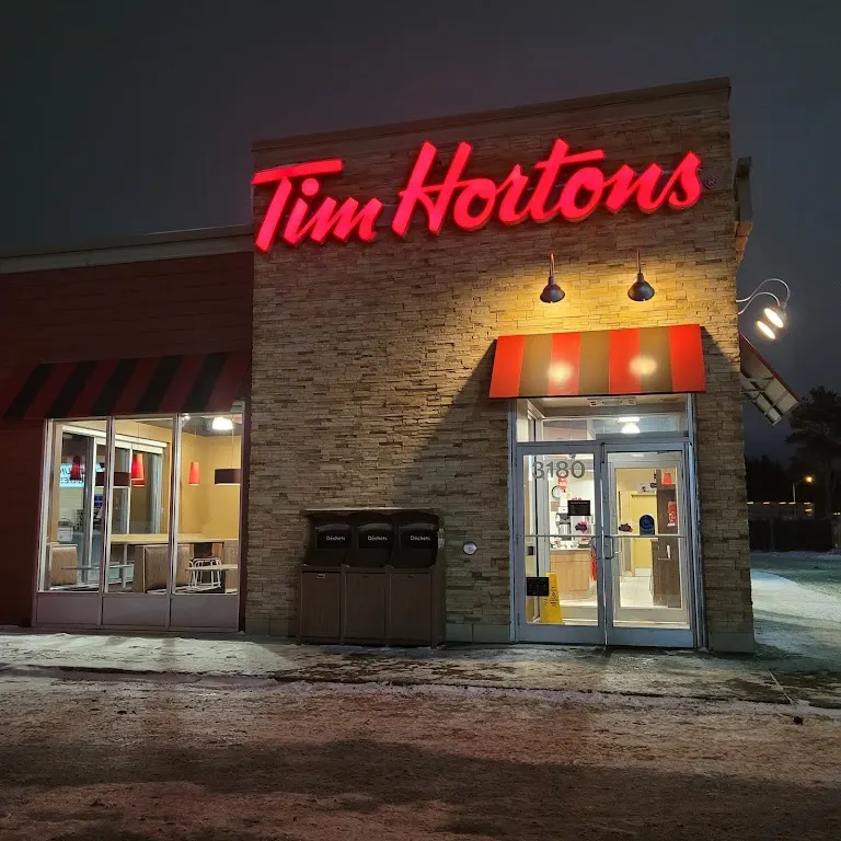 Tim Hortons storefront and interior at 3180 Boul St Jean, Trois-rivieres, QC