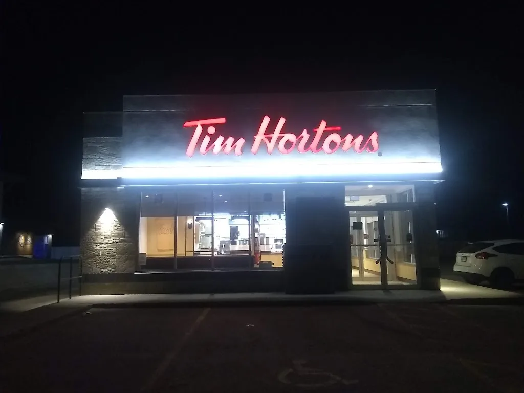 Tim Hortons storefront and interior at 1797 Route Du Carrefour, Val-des-monts, QC