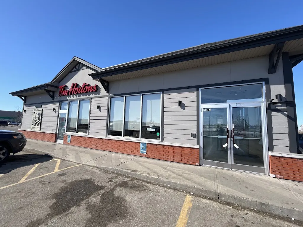 Tim Hortons storefront and interior at 2303 Highway 5 West, Humboldt, SK